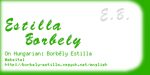estilla borbely business card